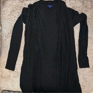 Aeropostal Black Ribbed Cardigan